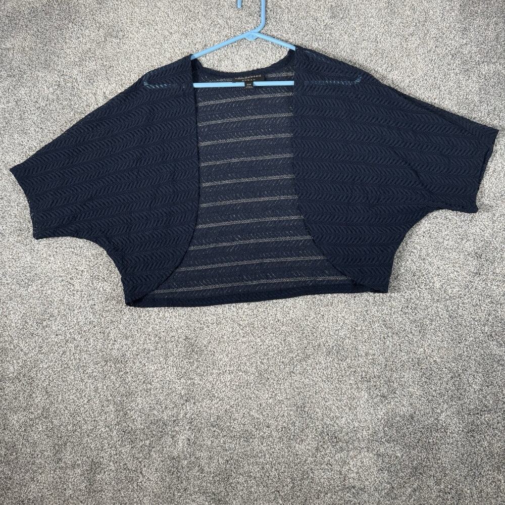 Bolero Open Front Shrug 20W Chevron Office Boho Chic Layering Feminine Lace Knit